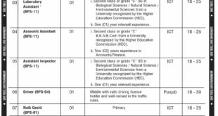 Pakistan Environmental Protection Agency jobs in Islamabad